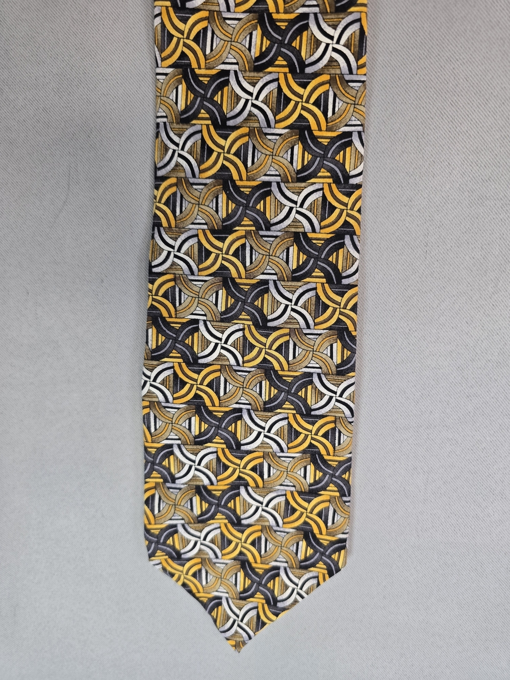 J. Garcia Men's Tie Curves And Lines Stonehenge Geometric Weave